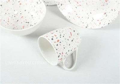 Modern Terrazzo Ceramic Tableware Set suppliers
